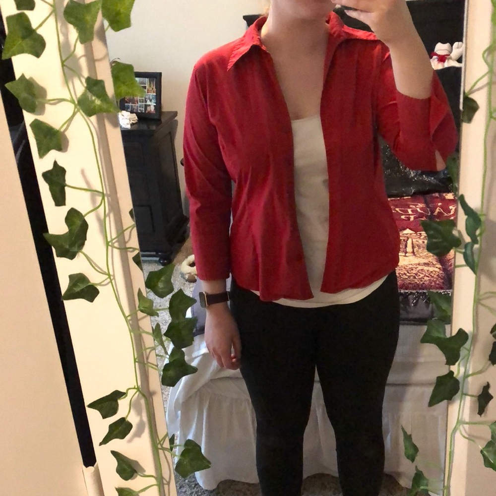 Classic Red button down
